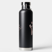 バレエバレリーナピンクポインテシューズブラック ウォーターボトル (左面)