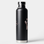 バレエバレリーナピンクポインテシューズブラック ウォーターボトル (右面)