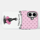 バレエバレリーナプリンセスグレイハウンドッグ(黒) Case-Mate iPhoneケース (裏面 (横))