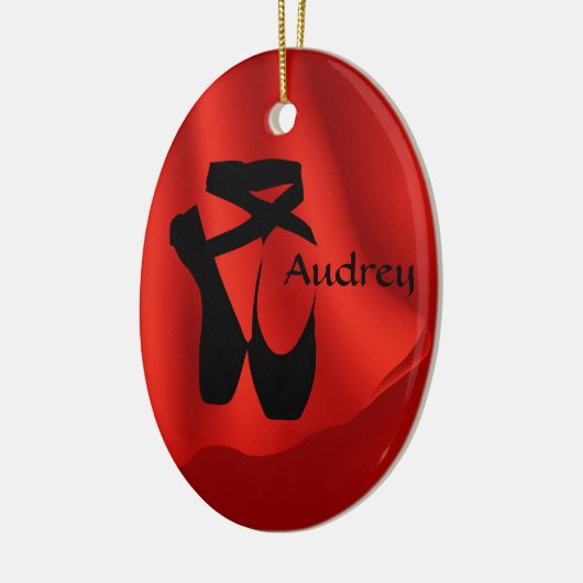 バレエバレリーナ誕生日ポインテシューズクリスマス セラミックオーナメント (左)