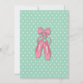 バレエバースデーパーティートゥトゥバレリーナガールズ招待状 招待状 (裏面)