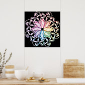 バレエパターン（スペクトル） ポスター (キッチン)