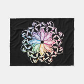 バレエパターン(分光) フリースブランケット (正面(横))