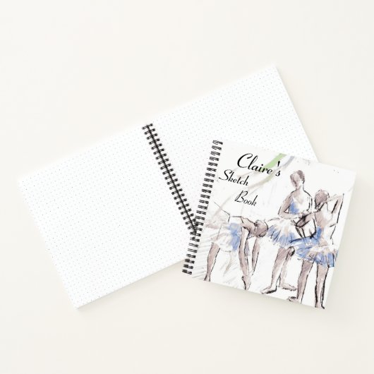 バレエパーソナライズされたとダンスのスケッチブック ノートブック (内部)