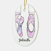 バレエパーソナライズされたクリスマス セラミックオーナメント (左)