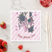 バレエパーソナライズされたシューズ スタンダードランチョンナプキン (インサイチュ)