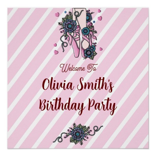 バレエパーソナライズされたシューズ ポスター (正面)