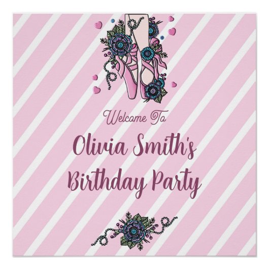 バレエパーソナライズされたシューズ ポスター (正面)