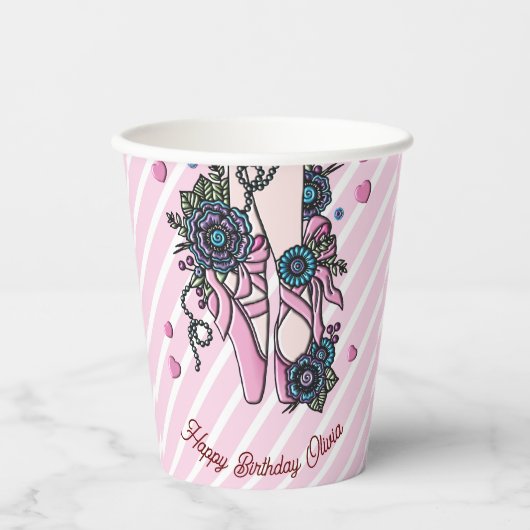 バレエパーソナライズされたシューズ 紙コップ (正面)
