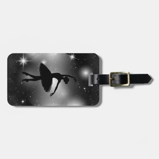 バレエパーソナライズされたシルエット ラゲッジタグ (正面横)