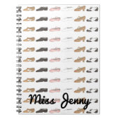 バレエパーソナライズされたタップジャズダンスシューズ先生 ノートブック (正面)