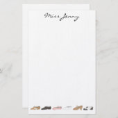 バレエパーソナライズされたタップダンスシューズ先生ギフト 便箋 (正面/裏面)