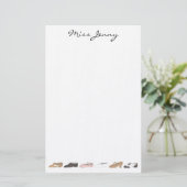 バレエパーソナライズされたタップダンスシューズ先生ギフト 便箋 (スタンド正面)