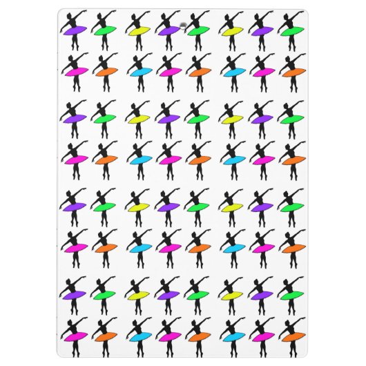バレエパーソナライズされたダンス先生バレリナツツ クリップボード (裏面)