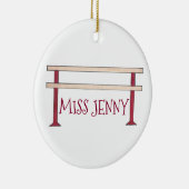 バレエパーソナライズされたバレバレバレバレバレリーナダンス先生 セラミックオーナメント (右)