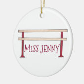 バレエパーソナライズされたバレバレバレバレバレリーナダンス先生 セラミックオーナメント (左)