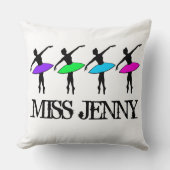 バレエパーソナライズされたバレリーナダンス先生ポインテ クッション (正面)