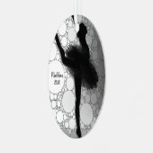 バレエパーソナライズされた踊りバレリナクリスマス メタルオーナメント (正面左)