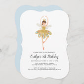 バレエパーティの招待状 | バレリーナバースデーパーティー 招待状 (正面/裏面)