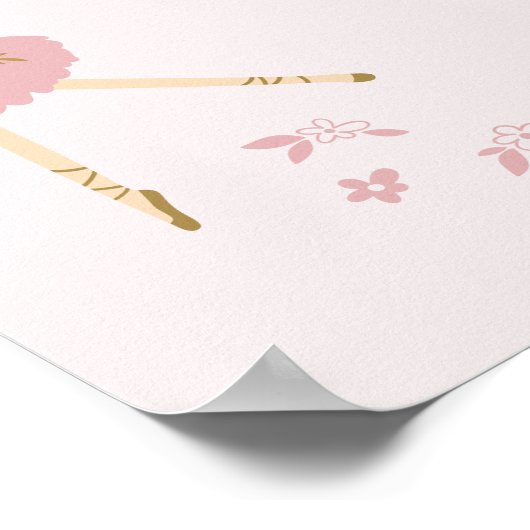 バレエパーティーウェルカムサイン・ Ballerinaポスター ポスター (角)