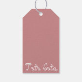 バレエパーティー in ブラッシュとバレエピンク ギフトタグ (裏面)