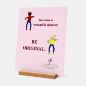 バレエピンクに変身する アクリルサイン (傾斜)