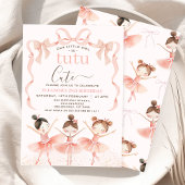 バレエピンクガールズツチュバレリーナ2nd誕生日 招待状