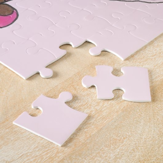 バレエピンクツチュバレリーナガールダンスリサイタル ジグソーパズル (側面)