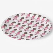 バレエピンクバレリナツチュダンスリサイタルダンサー ペーパープレート (アングル)