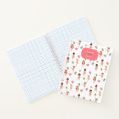 バレエピンクバレリーナス踊りパターンガール ノートブック (内部)