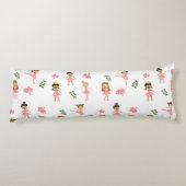 バレエピンクバレリーナス踊りパターン ボディピロー (裏面)