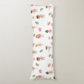 バレエピンクバレリーナス踊りパターン ボディピロー (正面縦)