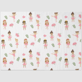 バレエピンクバレリーナス踊りパターン 薄葉紙