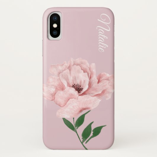バレエピンクフラワーiPhone Xケース Case-Mate iPhoneケース (裏面)