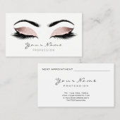 バレエピンクメイクアップアーティストラッシュズ美しいスタジオ 予約カード (正面/裏面)