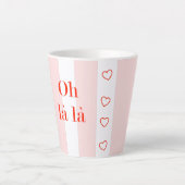 バレエピンストライプクオララ カフェラテマグ (正面)