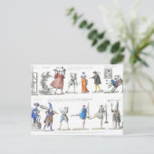 バレエフランスのキャラクターイラストレーション ポストカード (スタンド正面)