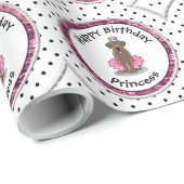 バレエプリンセスチョコレートラボラブラドールレトリバー ラッピングペーパー (ロールコーナー)