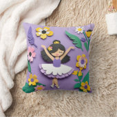 バレエプリンセスIスクエアピロー クッション (ブランケット)