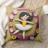 バレエプリンセスIIIスクエアピロー クッション (ブランケット)