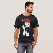 バレエポインテシュークリスマスサンタハット Tシャツ (正面フル)