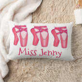 バレエポインテシューズピンクダンス先生リサイタルギフト ランバークッション (ブランケット)