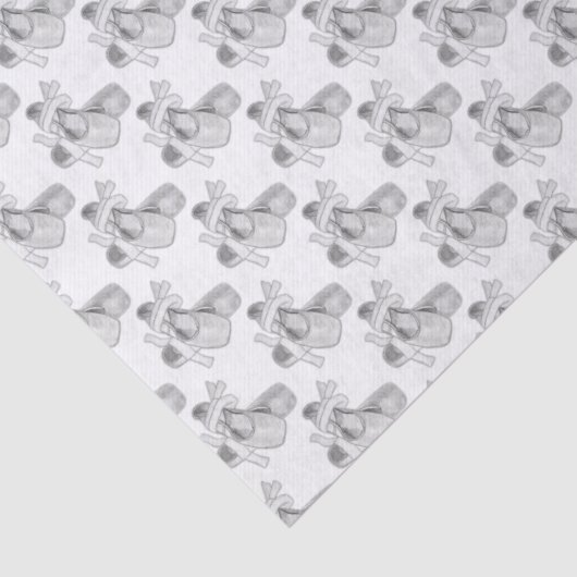 バレエポインテシューズ手描き白黒 薄葉紙 (詳細)