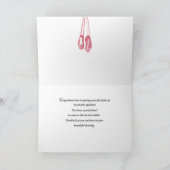 バレエポインテシューズ、ファーストペアおめでとう カード (内部)