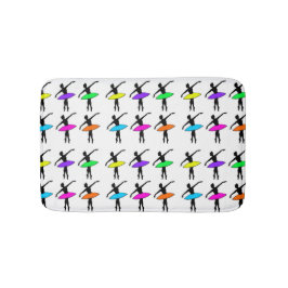 バレエポインテダンサーリサイタルダンスネオンバレリーナ バスマット