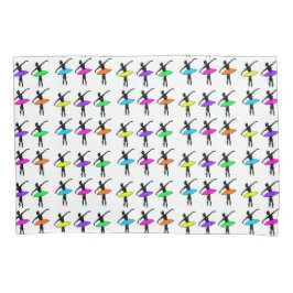 バレエポインテダンサーリサイタルダンスネオンバレリーナ 枕カバー