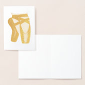 バレエポインテトーシューズダンス先生バレリーナ 箔カード (ディスプレー)