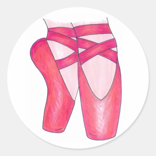 バレエポインテトーシューズバレリーナダンス先生 ラウンドシール (正面)