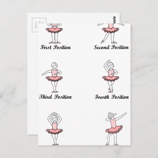 バレエポジションダブ ポストカード (正面/裏面)