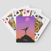 バレエムーンバランスパーソナライズされた名 トランプ (裏面)